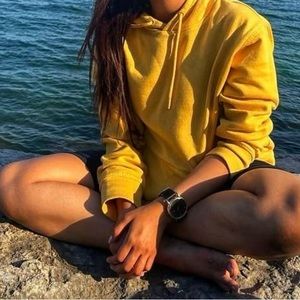 It’s a hoody which is yellow